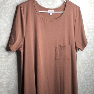 LuLaRoe Carly Swing Dress in Solid Brown